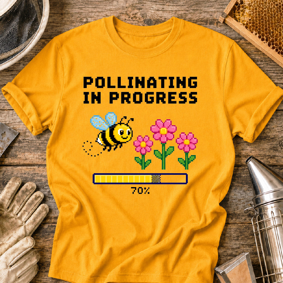 Pollinating in Progress 8-Bit T-Shirt