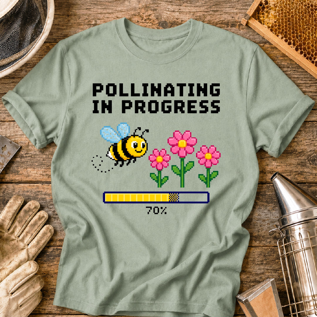 Pollinating in Progress 8-Bit T-Shirt