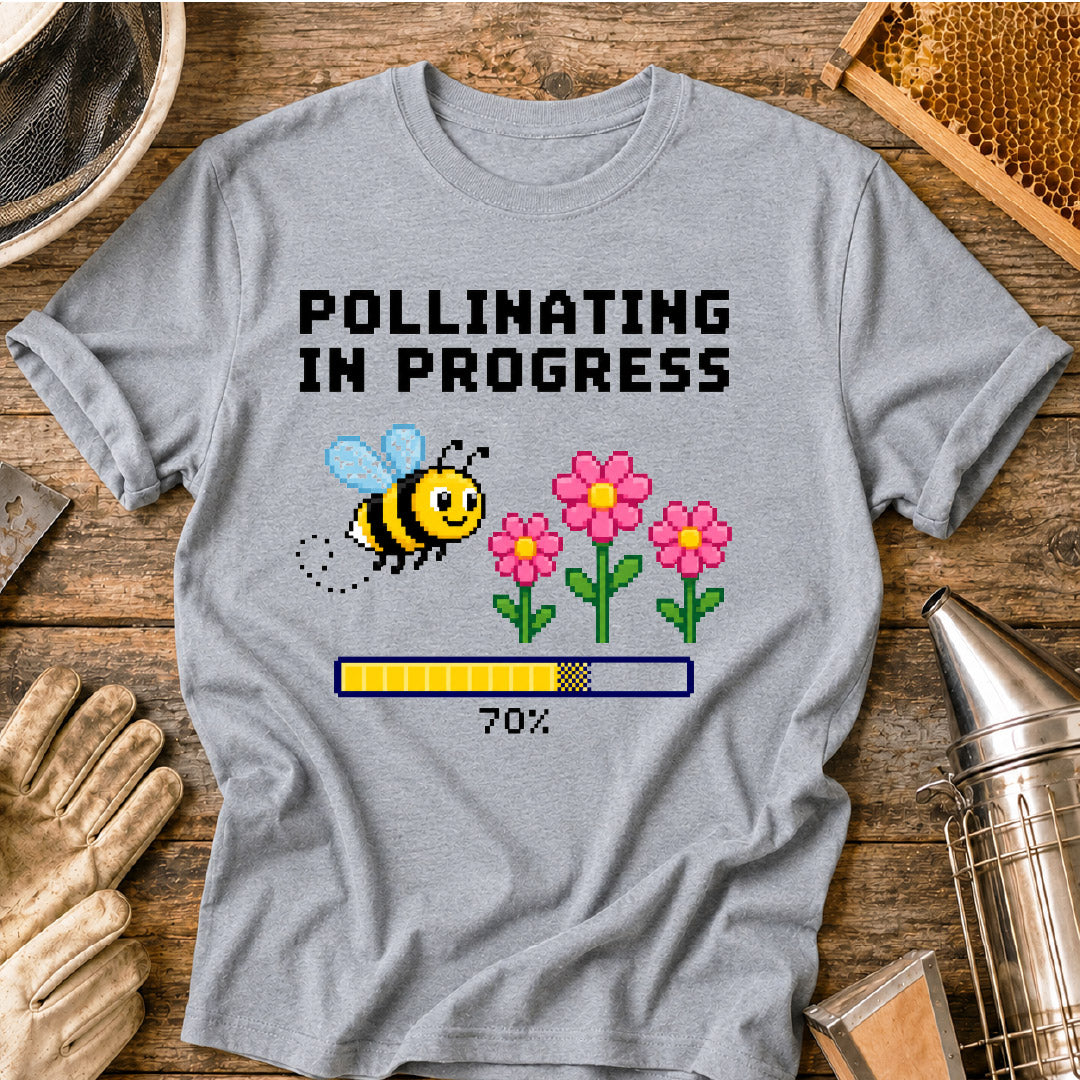 Pollinating in Progress 8-Bit T-Shirt