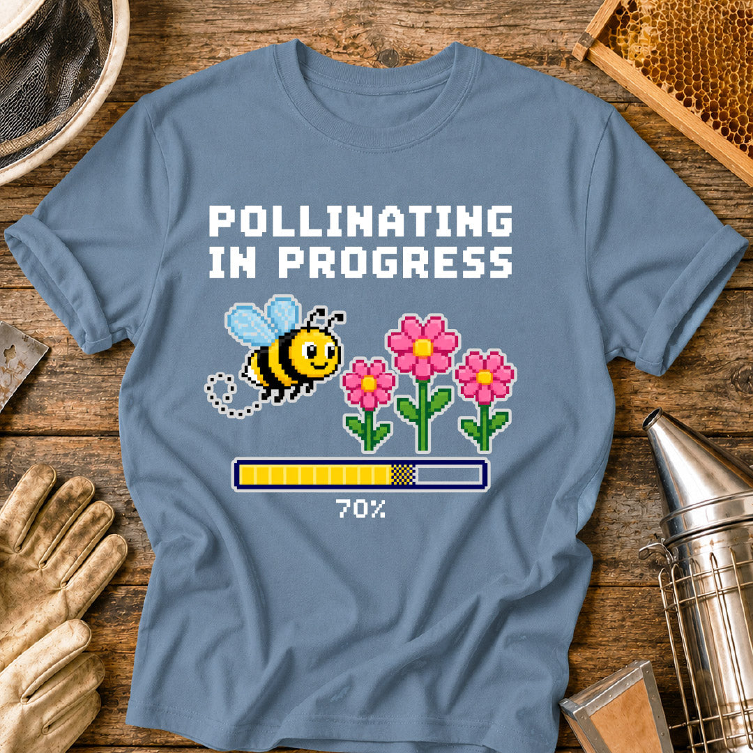 Pollinating in Progress 8-Bit T-Shirt