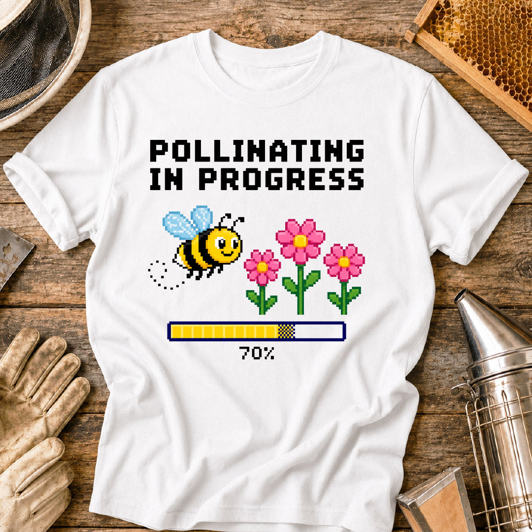 Pollinating in Progress 8-Bit T-Shirt