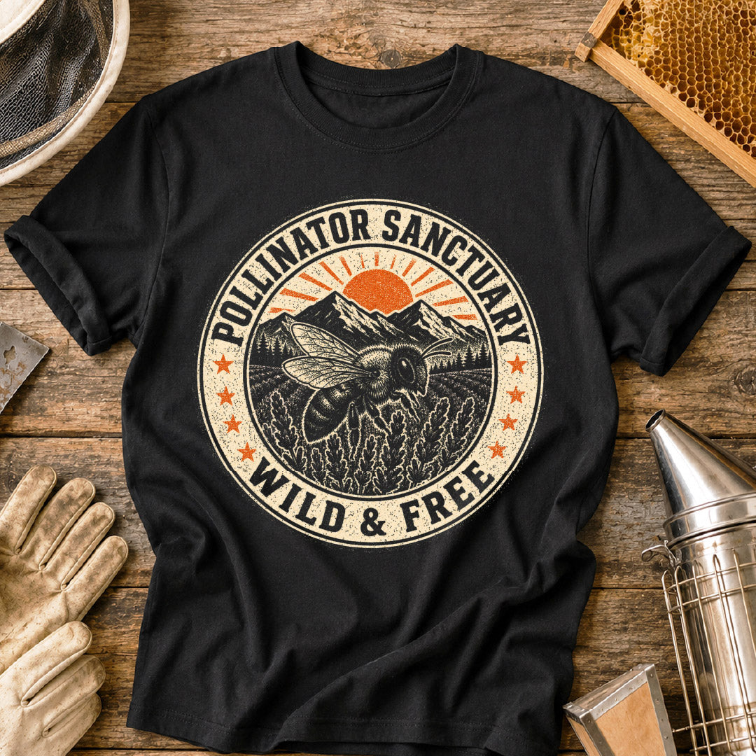 Pollinator Bee Sanctuary Wild & Free T-Shirt