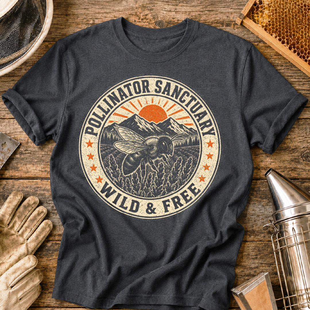 Pollinator Bee Sanctuary Wild & Free T-Shirt