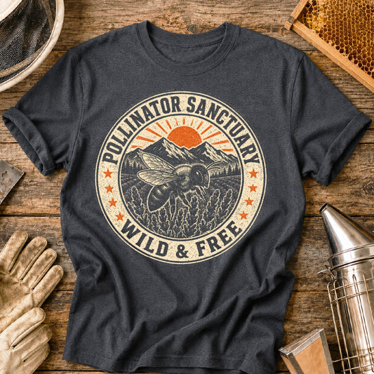 Pollinator Bee Sanctuary Wild & Free T-Shirt