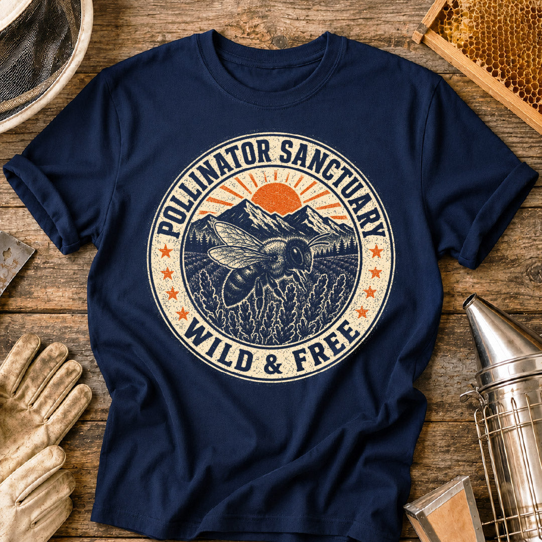 Pollinator Bee Sanctuary Wild & Free T-Shirt