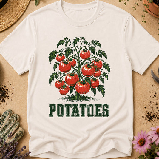 funny gardening shirt, tomato shirt, potatoes shirt, gardening humor, gardener gift, funny gardener shirt, vegetable garden shirt, garden joke shirt, plant lover shirt, quirky gardening shirt