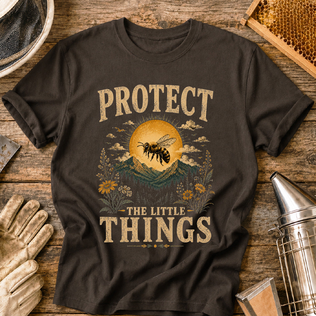 protect the little things, pollinator shirt, bee conservation shirt, nature lover gift, save the bees shirt, wildflower t shirt, beekeeper gift, gardening shirt, honey bee apparel, environmental shirt