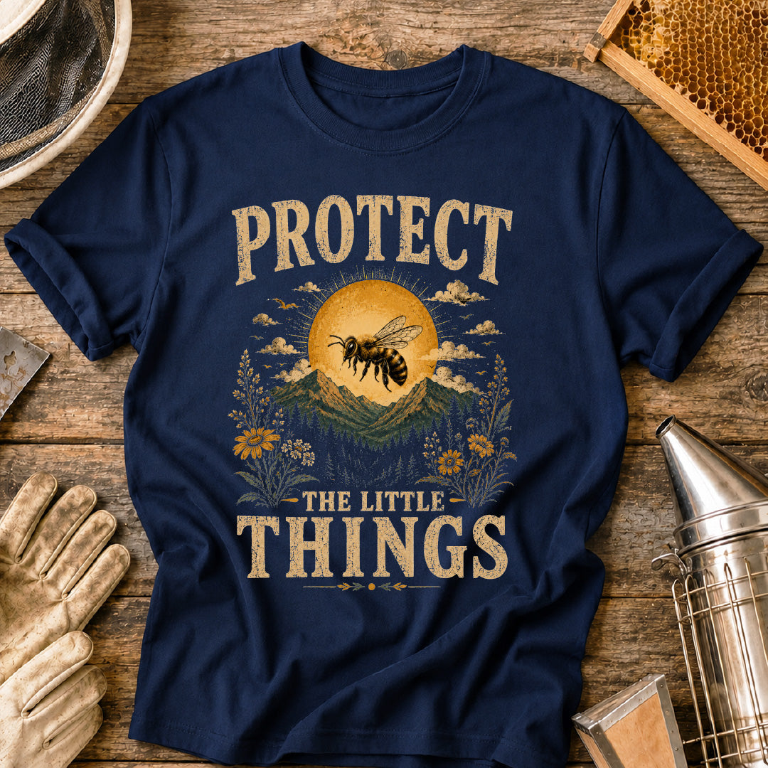 protect the little things, pollinator shirt, bee conservation shirt, nature lover gift, save the bees shirt, wildflower t shirt, beekeeper gift, gardening shirt, honey bee apparel, environmental shirt
