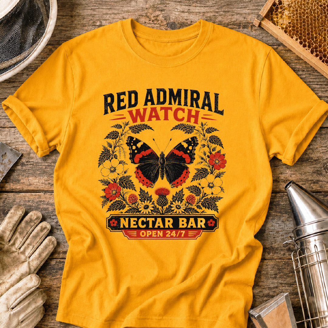Red Admiral Butterfly Watch T-Shirt