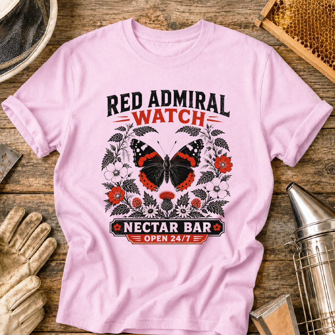 Red Admiral Butterfly Watch T-Shirt