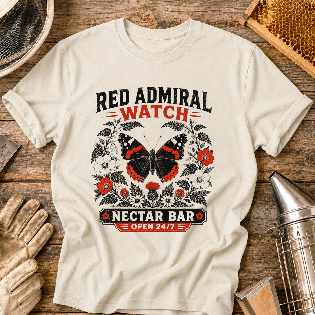 Red Admiral Butterfly Watch T-Shirt