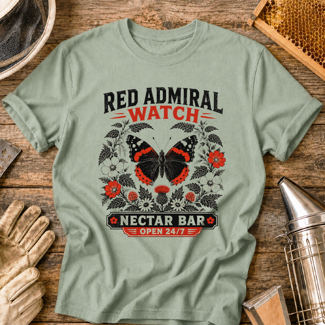 Red Admiral Butterfly Watch T-Shirt