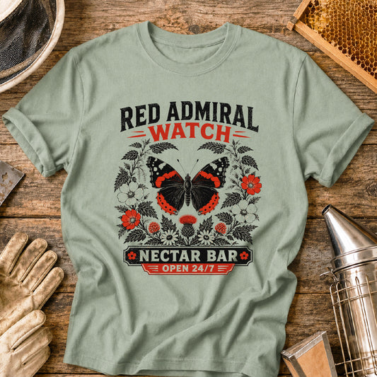 Red Admiral Butterfly Watch T-Shirt