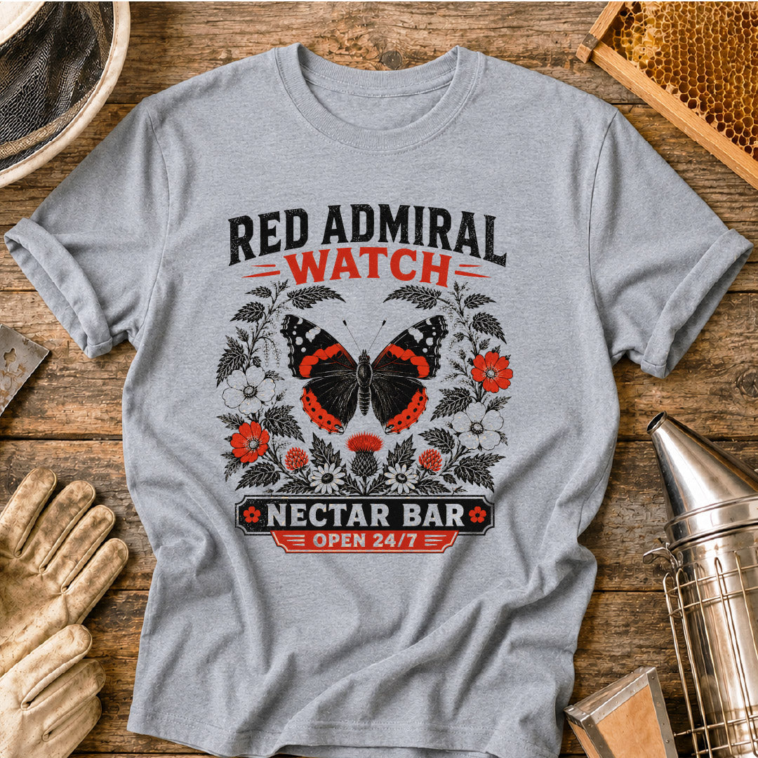 Red Admiral Butterfly Watch T-Shirt