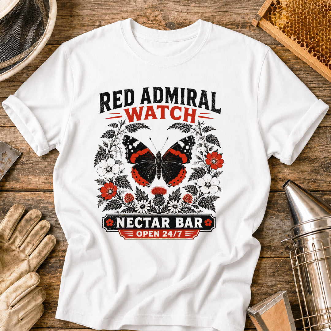 Red Admiral Butterfly Watch T-Shirt