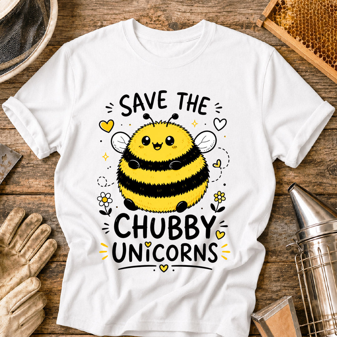 Save the Chubby Unicorns Bee T-Shirt