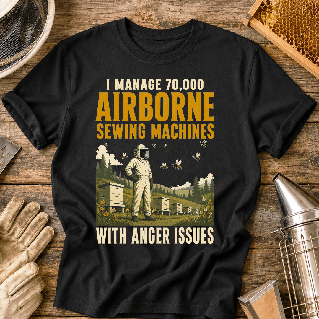 Airborne Sewing Machines with Anger Issues T-Shirt