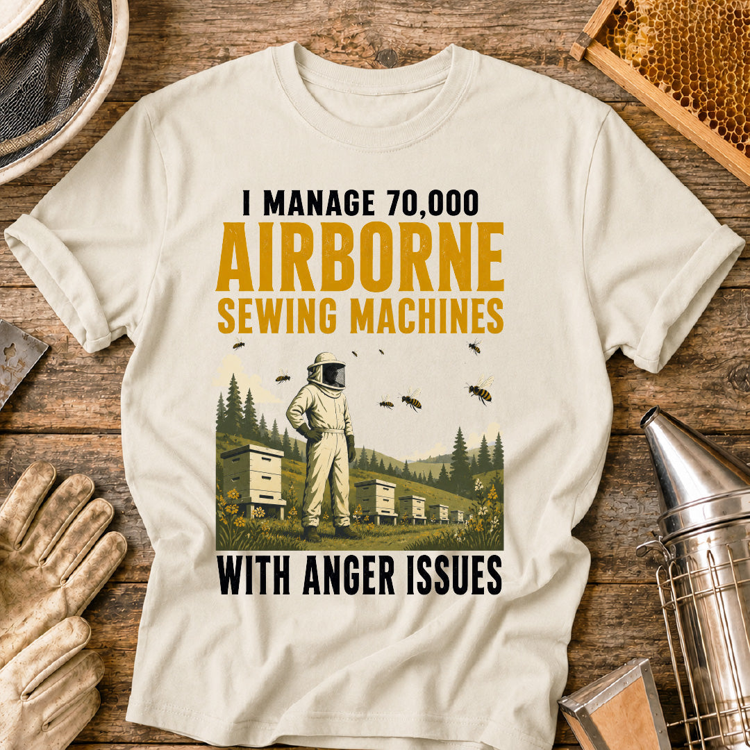 Airborne Sewing Machines with Anger Issues T-Shirt