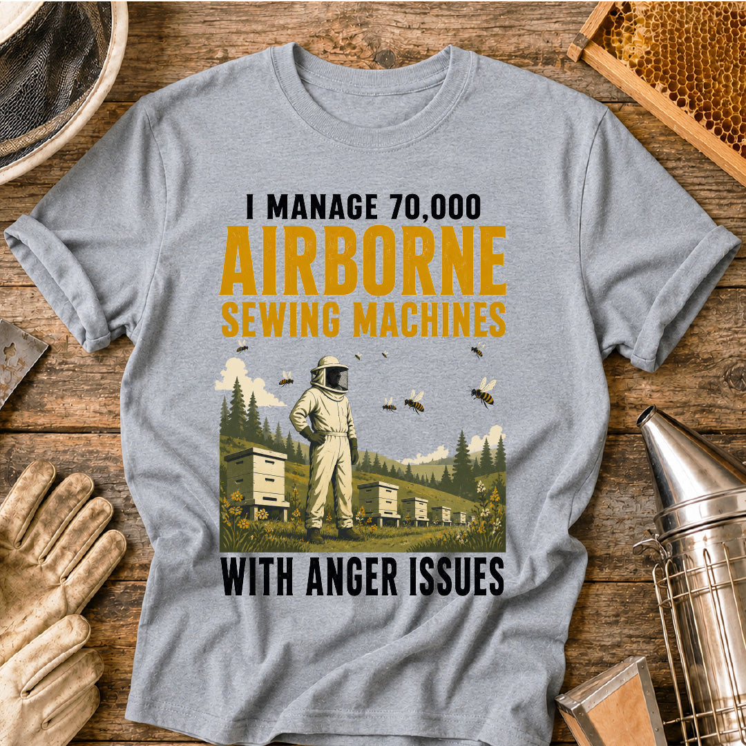 Airborne Sewing Machines with Anger Issues T-Shirt