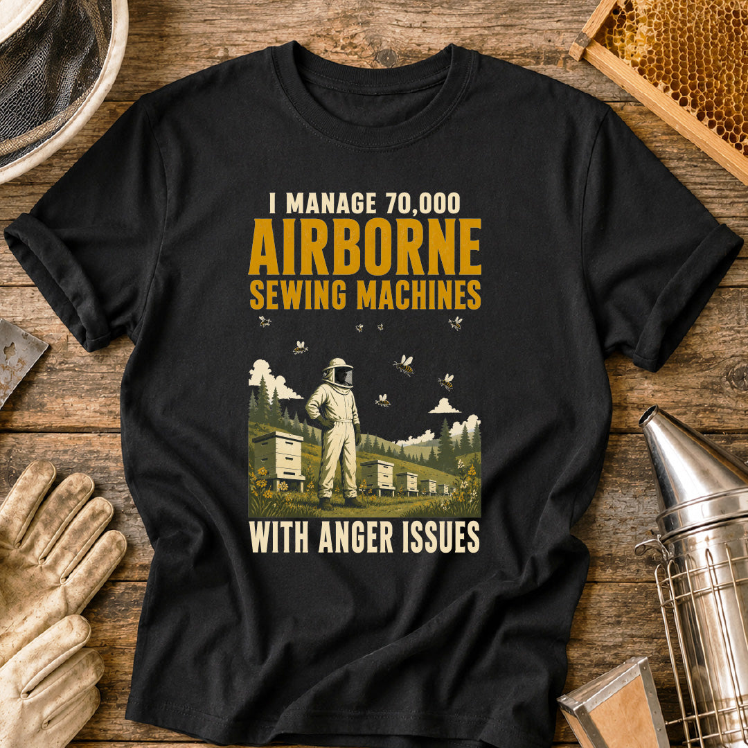 Airborne Sewing Machines with Anger Issues T-Shirt