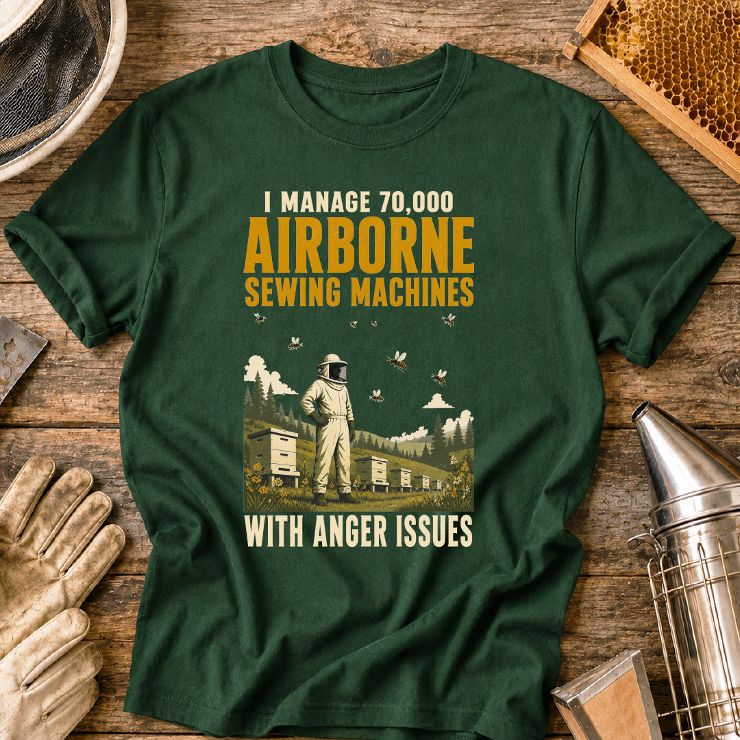 Airborne Sewing Machines with Anger Issues T-Shirt