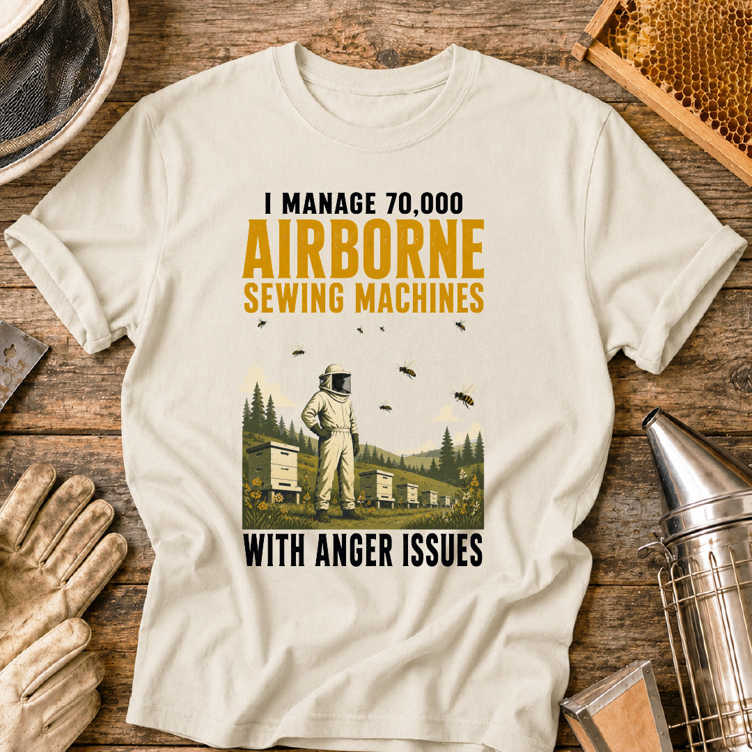 Airborne Sewing Machines with Anger Issues T-Shirt