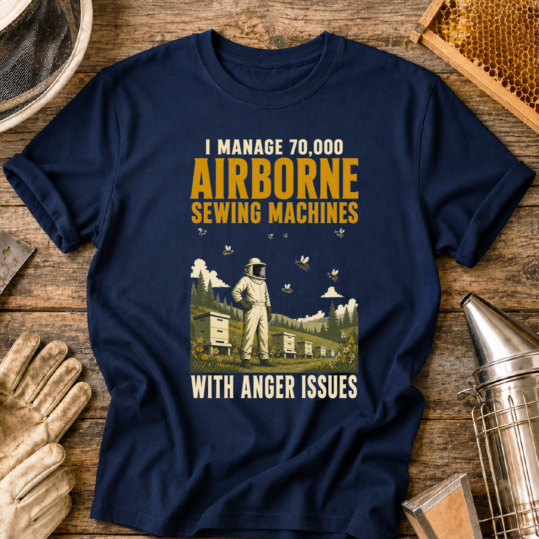 Airborne Sewing Machines with Anger Issues T-Shirt