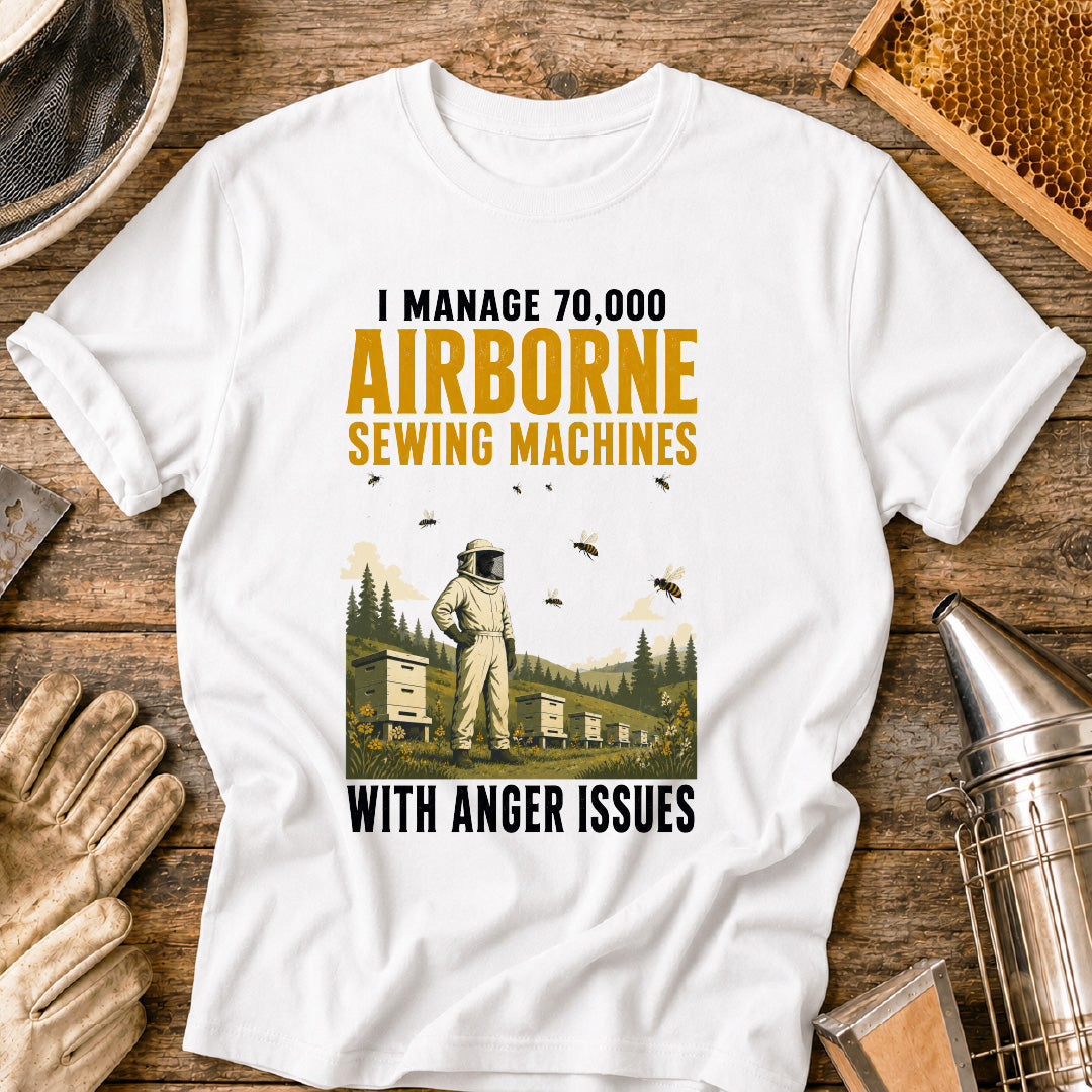 Airborne Sewing Machines with Anger Issues T-Shirt