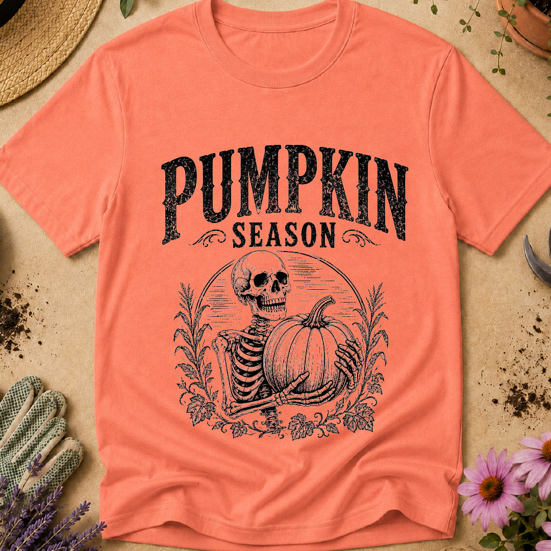 Pumpkin Season Skeleton T-Shirt