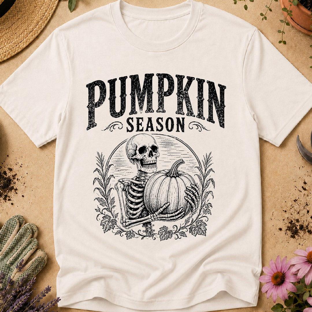 Pumpkin Season Skeleton T-Shirt