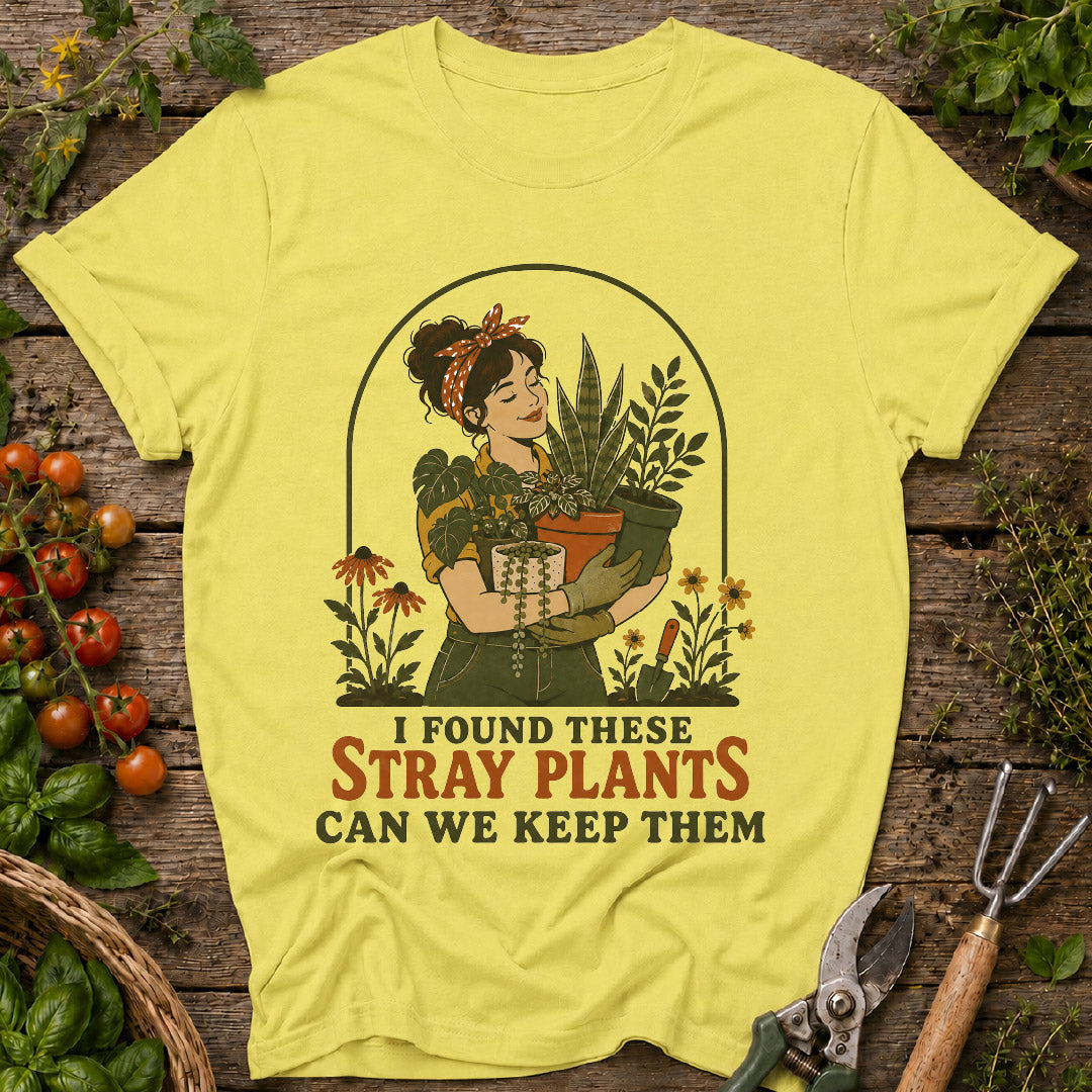 stray plants shirt, funny gardening shirt, plant lover gift, houseplant lover, gardener gift, plant mom shirt, funny plant shirt, indoor plants, gardening apparel, botanical tee