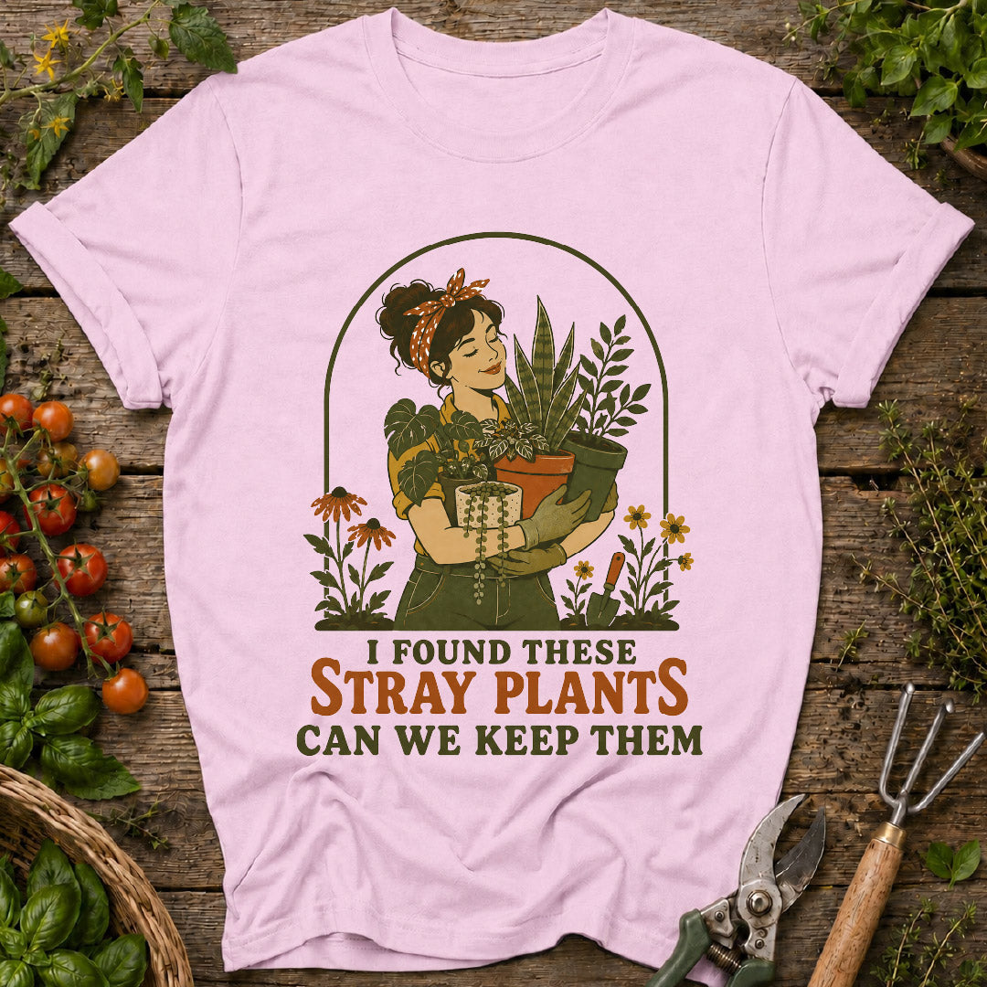 stray plants shirt, funny gardening shirt, plant lover gift, houseplant lover, gardener gift, plant mom shirt, funny plant shirt, indoor plants, gardening apparel, botanical tee