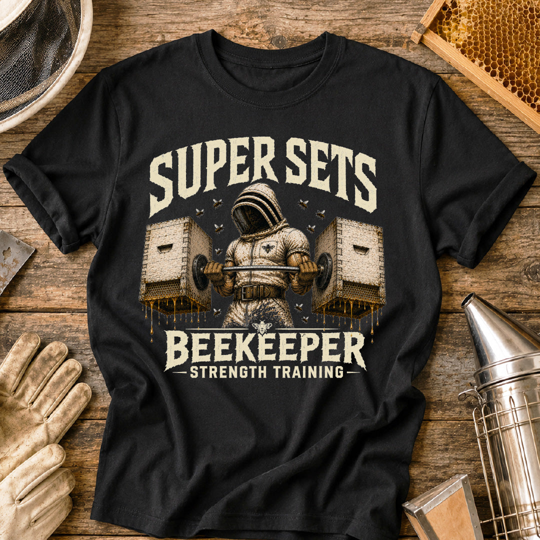 Male Beekeeper Lifting Supers T-Shirt