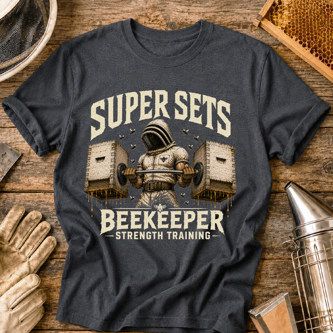 Male Beekeeper Lifting Supers T-Shirt