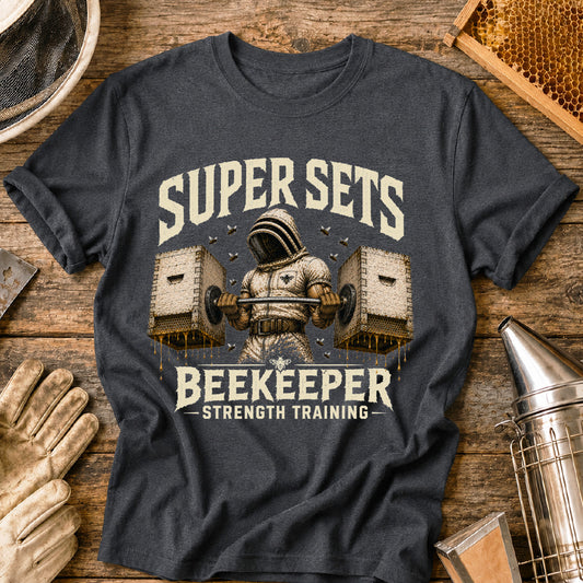Male Beekeeper Lifting Supers T-Shirt