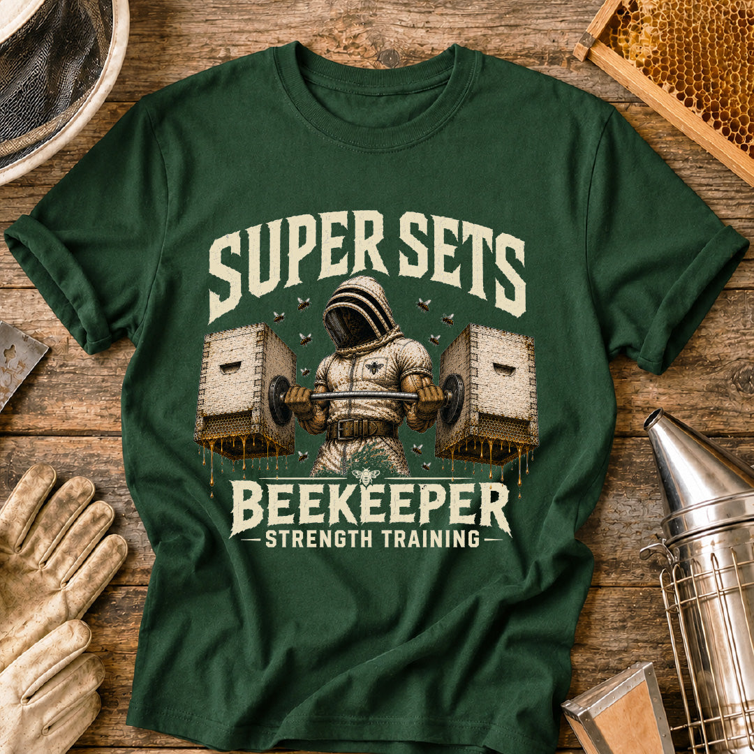 Male Beekeeper Lifting Supers T-Shirt
