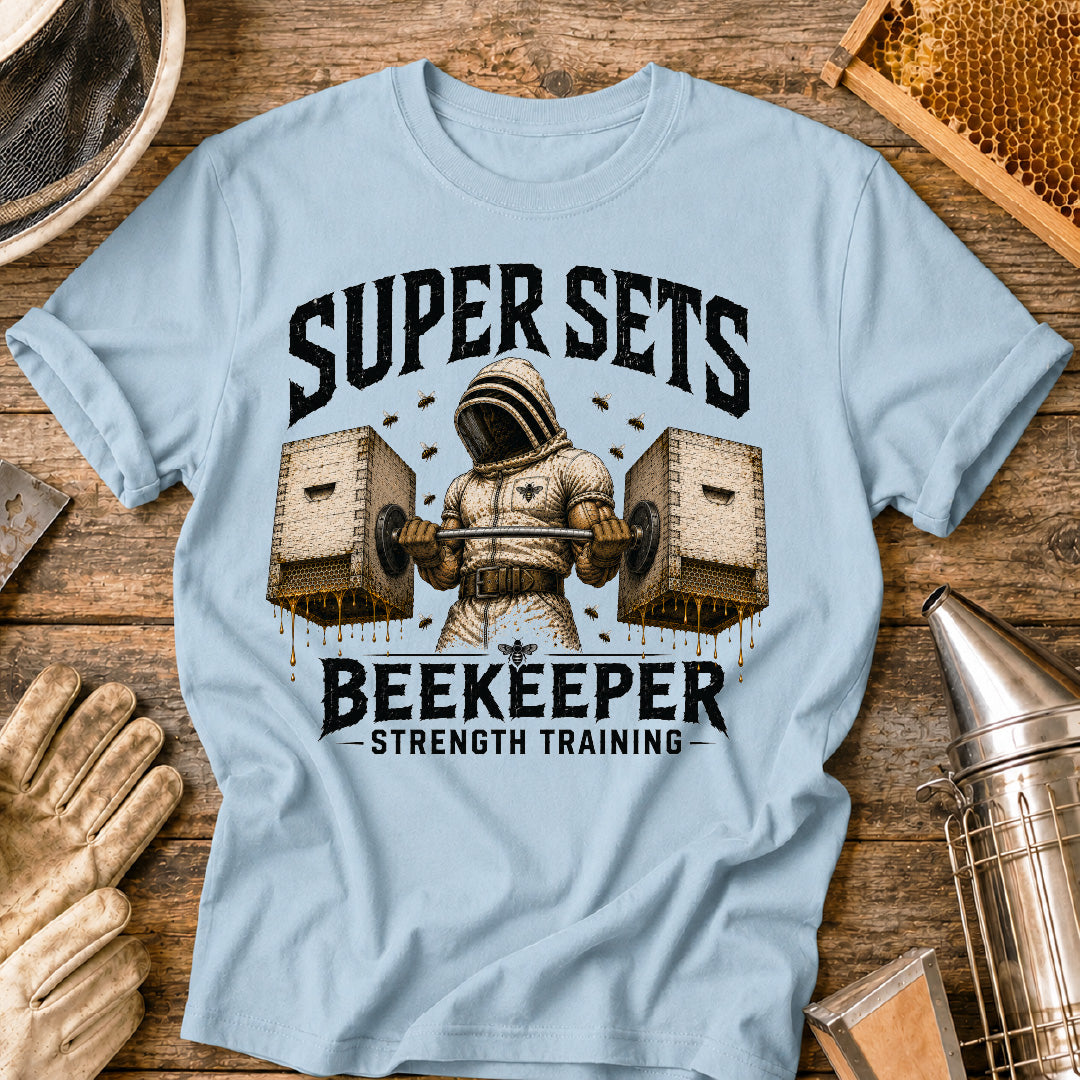 Male Beekeeper Lifting Supers T-Shirt