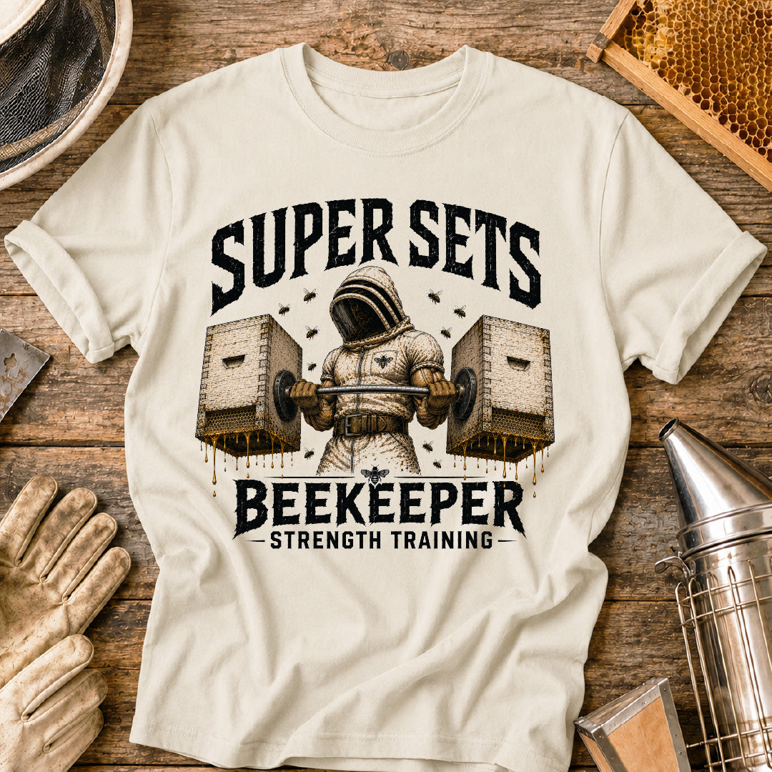 Male Beekeeper Lifting Supers T-Shirt