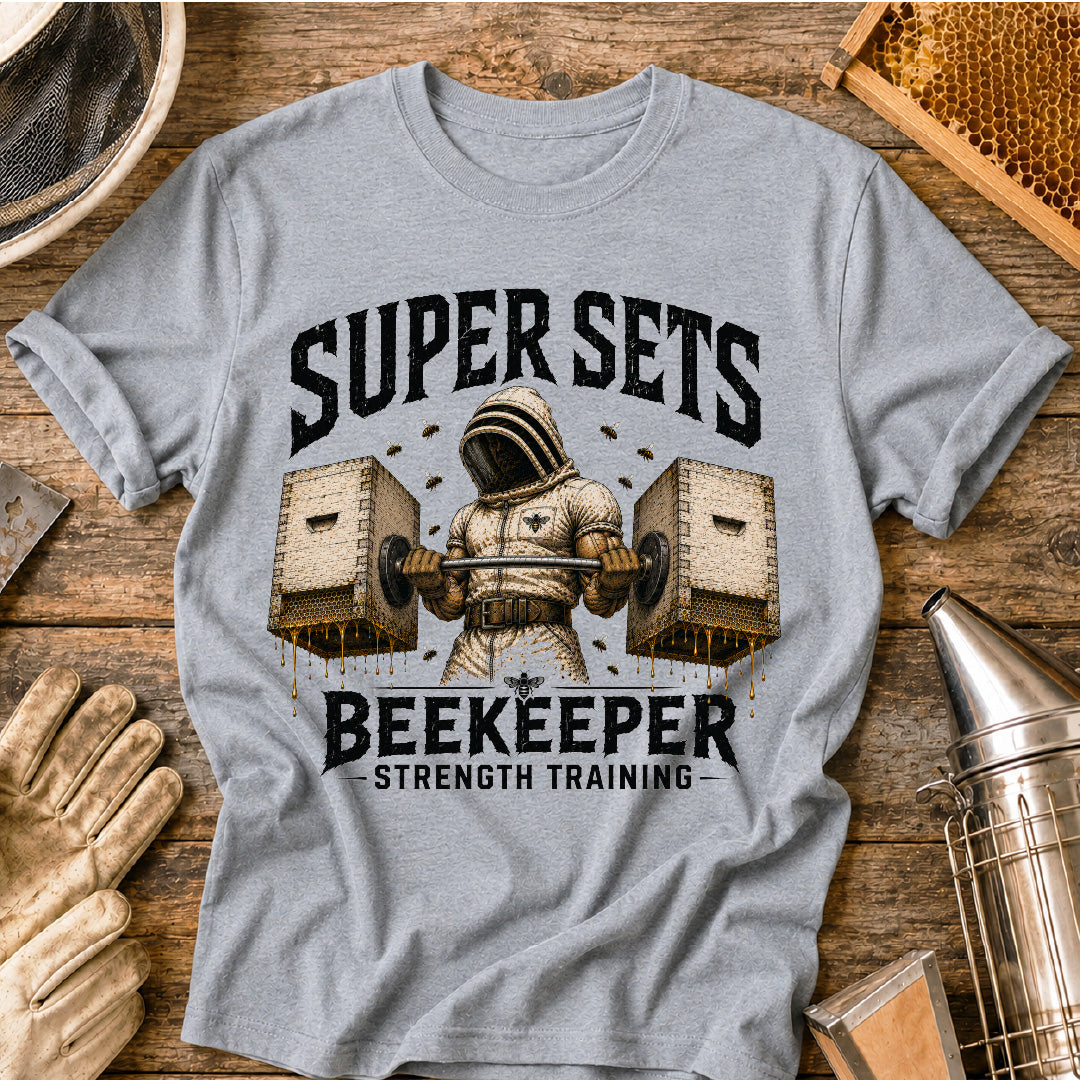 Male Beekeeper Lifting Supers T-Shirt