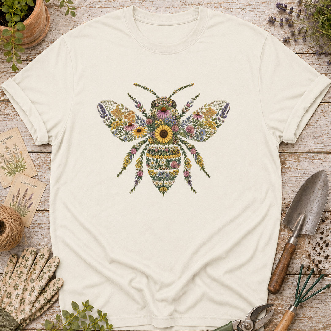 Wildflower Floral Bee T-Shirt