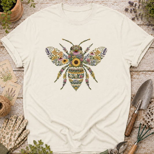 Wildflower Floral Bee T-Shirt