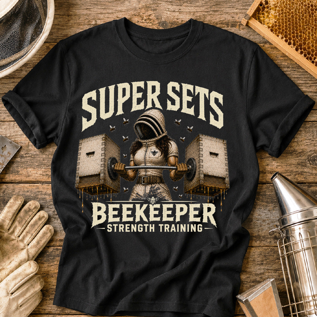 Female Beekeeper Lifting Supers T-Shirt