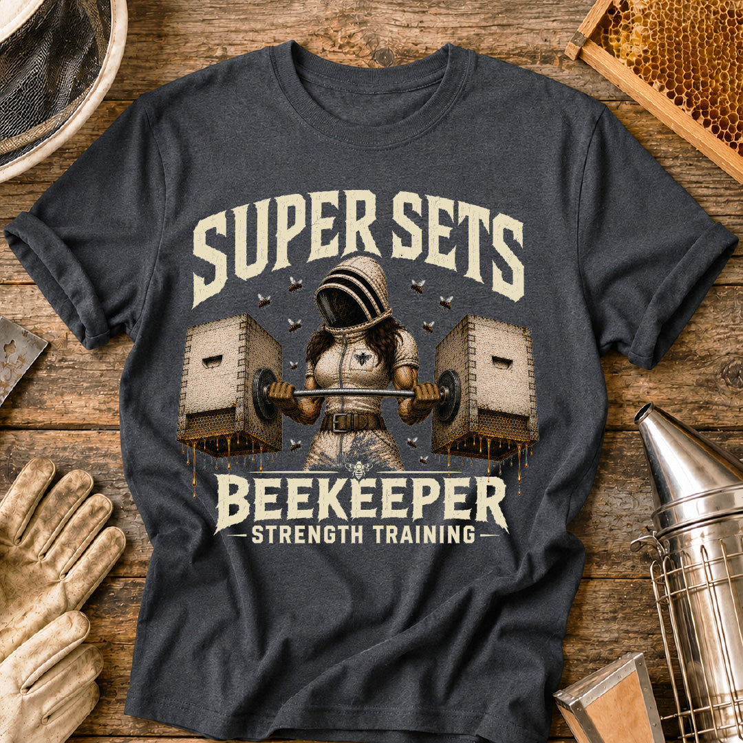 Female Beekeeper Lifting Supers T-Shirt