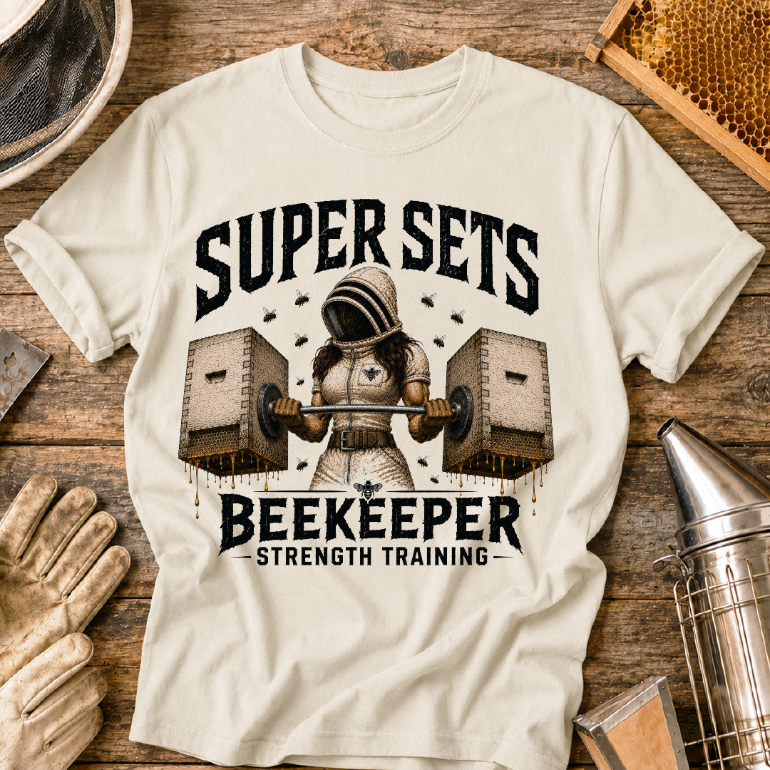 Female Beekeeper Lifting Supers T-Shirt