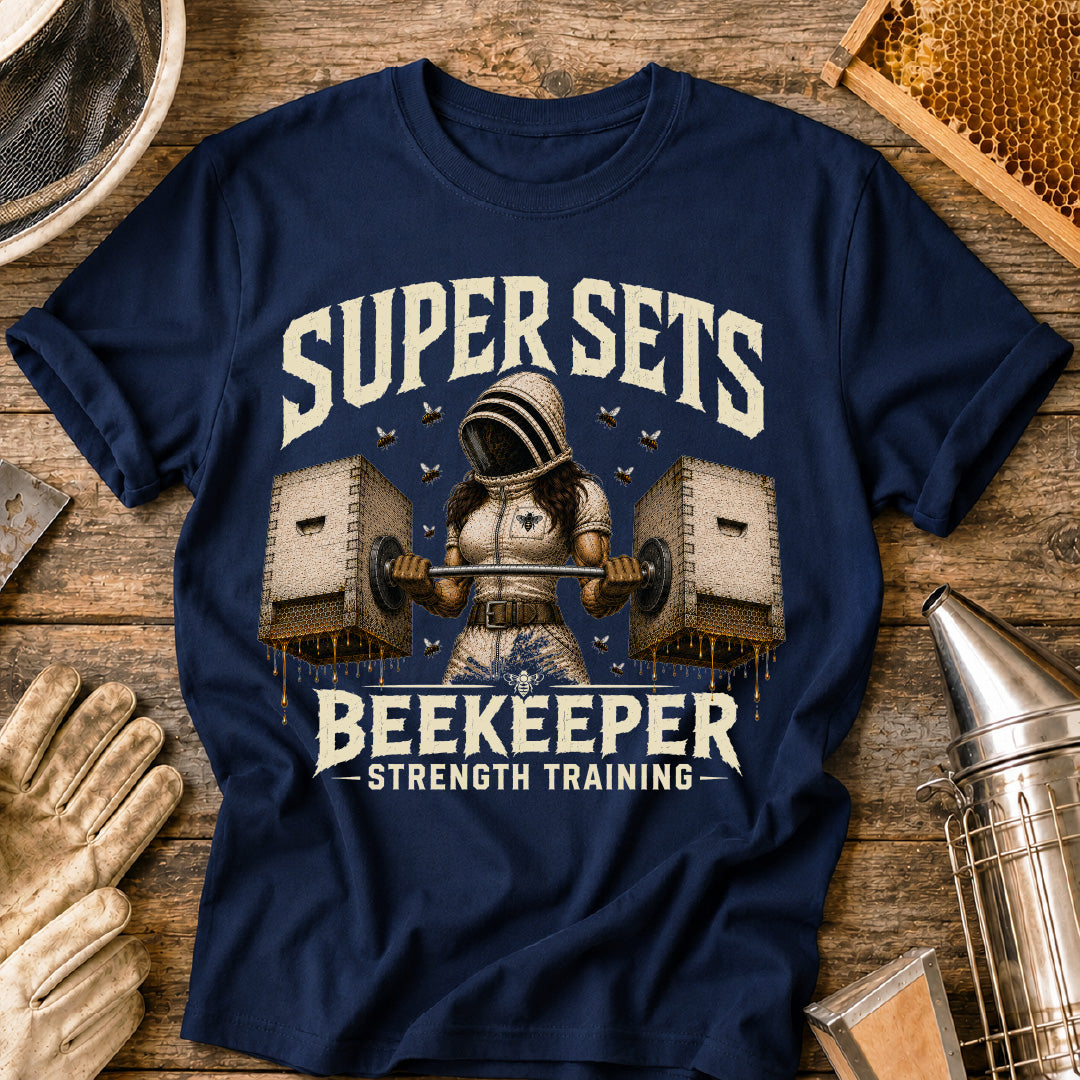 Female Beekeeper Lifting Supers T-Shirt