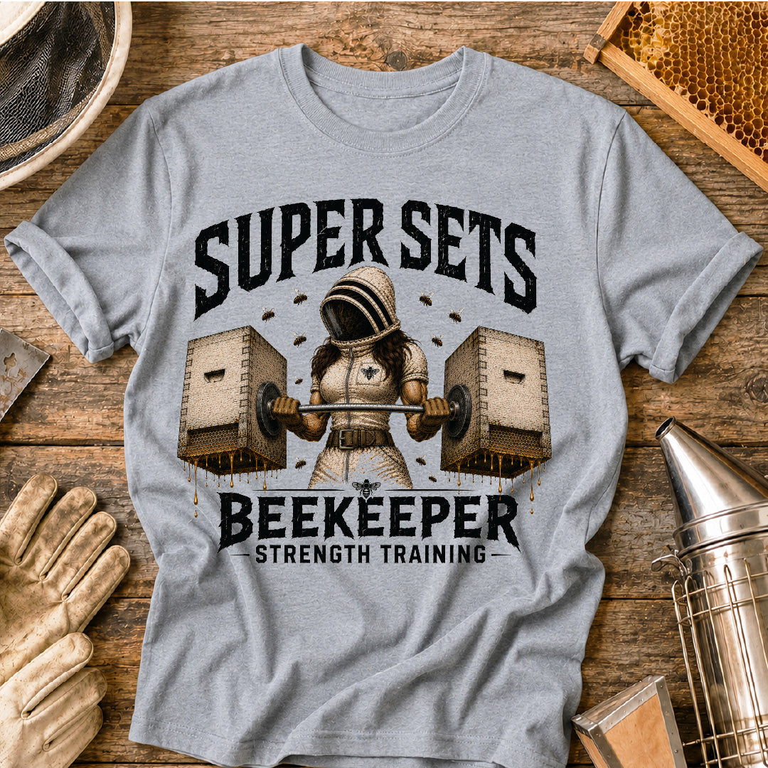 Female Beekeeper Lifting Supers T-Shirt